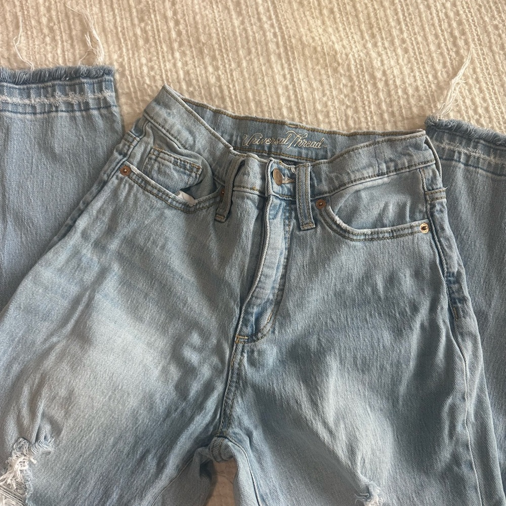 Universal Threads Light Blue Distressed Jeans - Picture 6 of 6